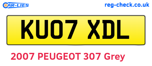 KU07XDL are the vehicle registration plates.