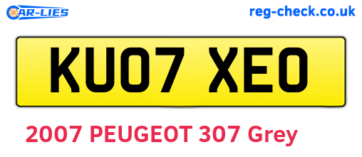 KU07XEO are the vehicle registration plates.