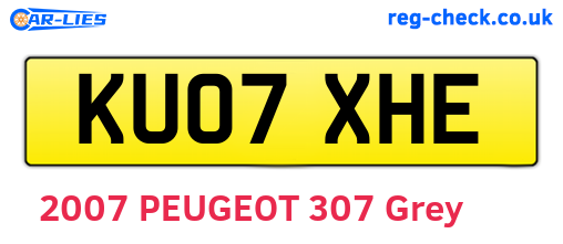 KU07XHE are the vehicle registration plates.