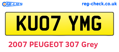 KU07YMG are the vehicle registration plates.