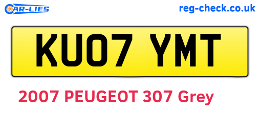 KU07YMT are the vehicle registration plates.