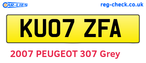 KU07ZFA are the vehicle registration plates.