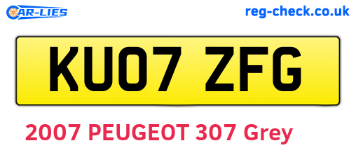 KU07ZFG are the vehicle registration plates.