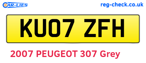 KU07ZFH are the vehicle registration plates.