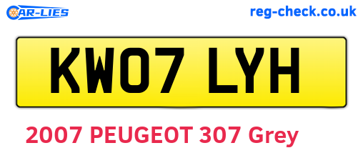 KW07LYH are the vehicle registration plates.