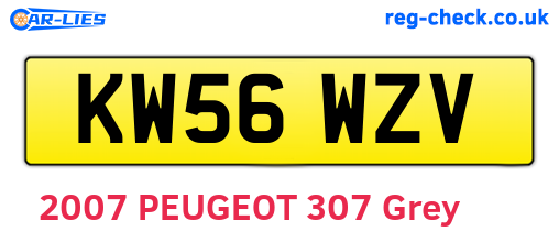 KW56WZV are the vehicle registration plates.