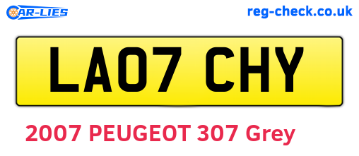 LA07CHY are the vehicle registration plates.