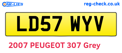 LD57WYV are the vehicle registration plates.