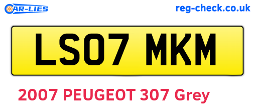 LS07MKM are the vehicle registration plates.