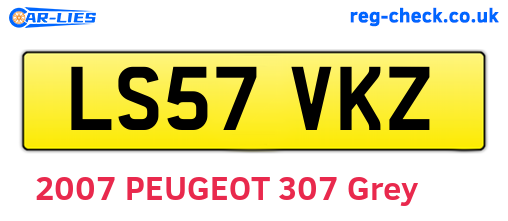 LS57VKZ are the vehicle registration plates.