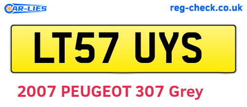LT57UYS are the vehicle registration plates.