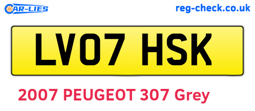 LV07HSK are the vehicle registration plates.