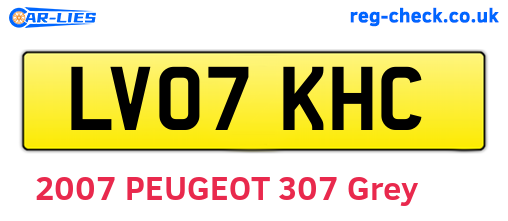 LV07KHC are the vehicle registration plates.