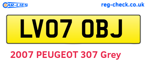 LV07OBJ are the vehicle registration plates.