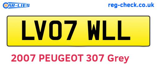 LV07WLL are the vehicle registration plates.