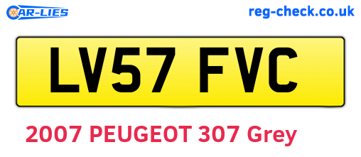 LV57FVC are the vehicle registration plates.