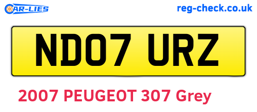 ND07URZ are the vehicle registration plates.