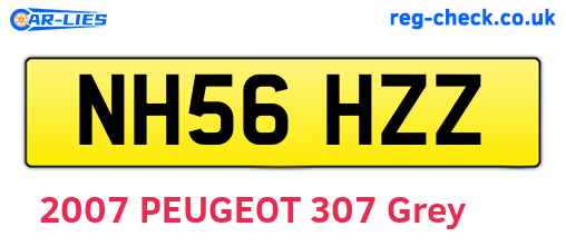 NH56HZZ are the vehicle registration plates.