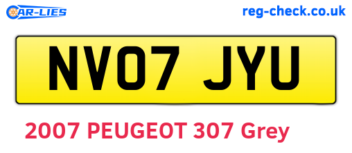 NV07JYU are the vehicle registration plates.