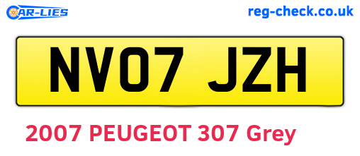 NV07JZH are the vehicle registration plates.