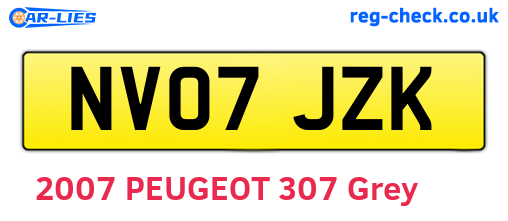 NV07JZK are the vehicle registration plates.