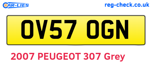 OV57OGN are the vehicle registration plates.