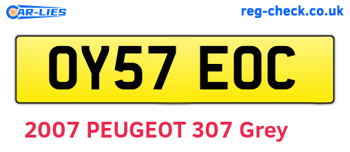 OY57EOC are the vehicle registration plates.