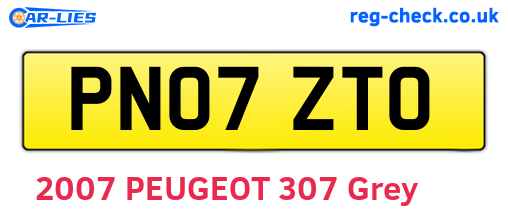 PN07ZTO are the vehicle registration plates.