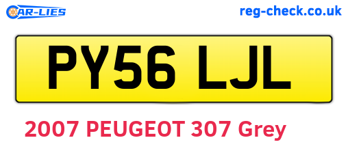 PY56LJL are the vehicle registration plates.