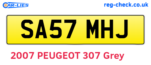 SA57MHJ are the vehicle registration plates.