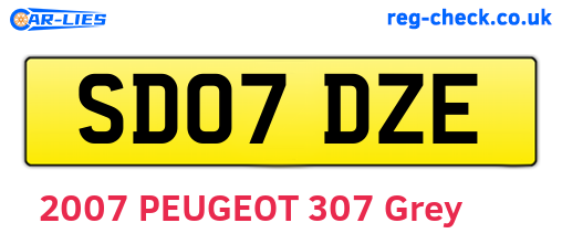 SD07DZE are the vehicle registration plates.