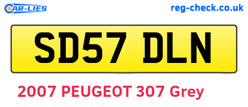 SD57DLN are the vehicle registration plates.