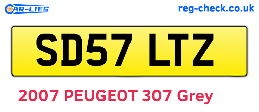 SD57LTZ are the vehicle registration plates.