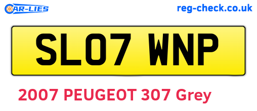 SL07WNP are the vehicle registration plates.