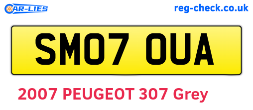 SM07OUA are the vehicle registration plates.
