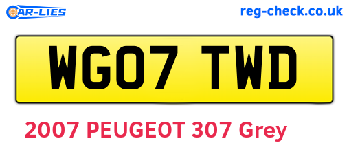 WG07TWD are the vehicle registration plates.