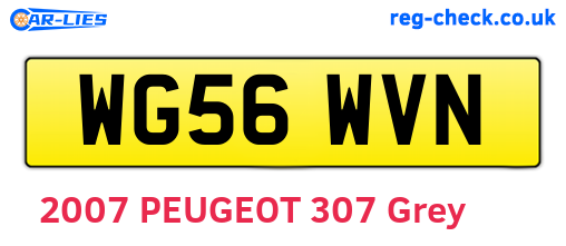 WG56WVN are the vehicle registration plates.