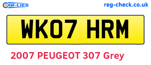 WK07HRM are the vehicle registration plates.