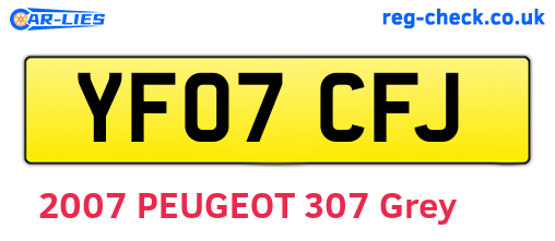 YF07CFJ are the vehicle registration plates.