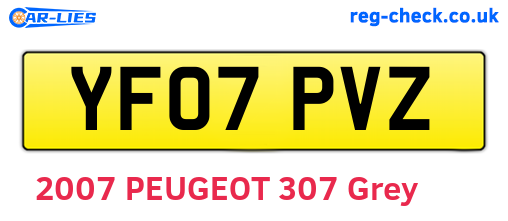 YF07PVZ are the vehicle registration plates.