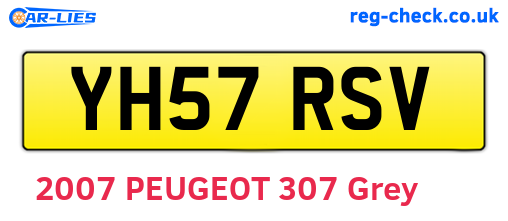YH57RSV are the vehicle registration plates.