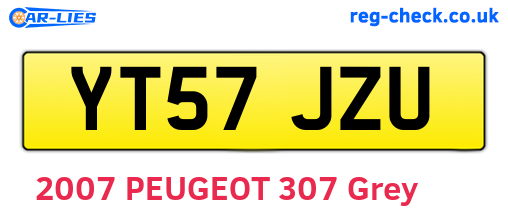YT57JZU are the vehicle registration plates.