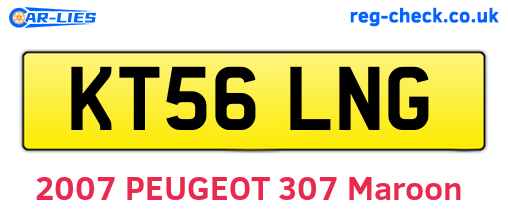KT56LNG are the vehicle registration plates.
