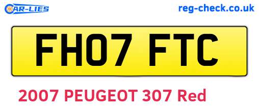 FH07FTC are the vehicle registration plates.