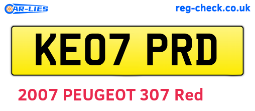 KE07PRD are the vehicle registration plates.