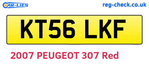 KT56LKF are the vehicle registration plates.