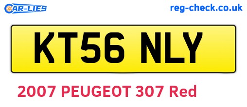 KT56NLY are the vehicle registration plates.