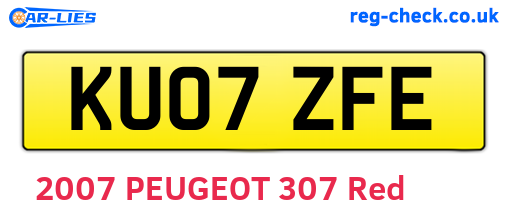 KU07ZFE are the vehicle registration plates.