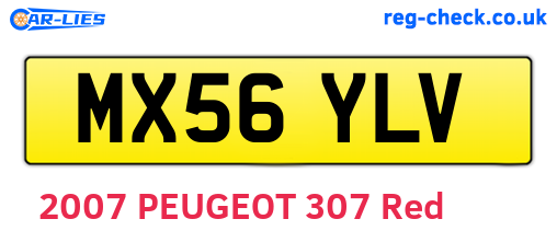 MX56YLV are the vehicle registration plates.