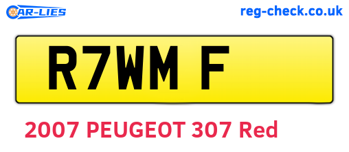 R7WMF are the vehicle registration plates.